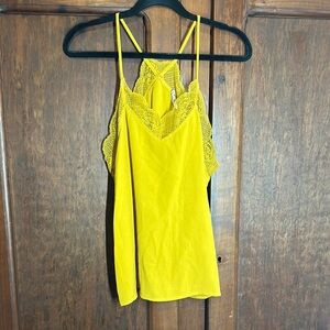 BiBi yellow Lace Tank Top